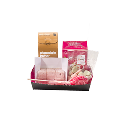 Dessert tray 190x120x35mm fuchsia-black